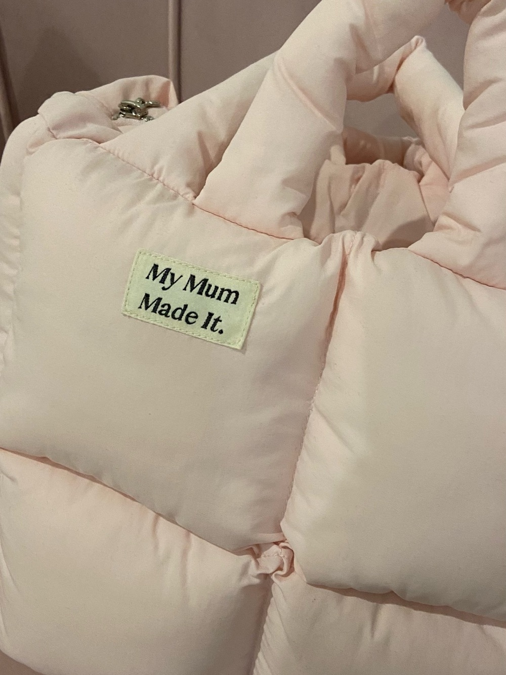 My Mum Made It. Puffy Pink Tote Bag